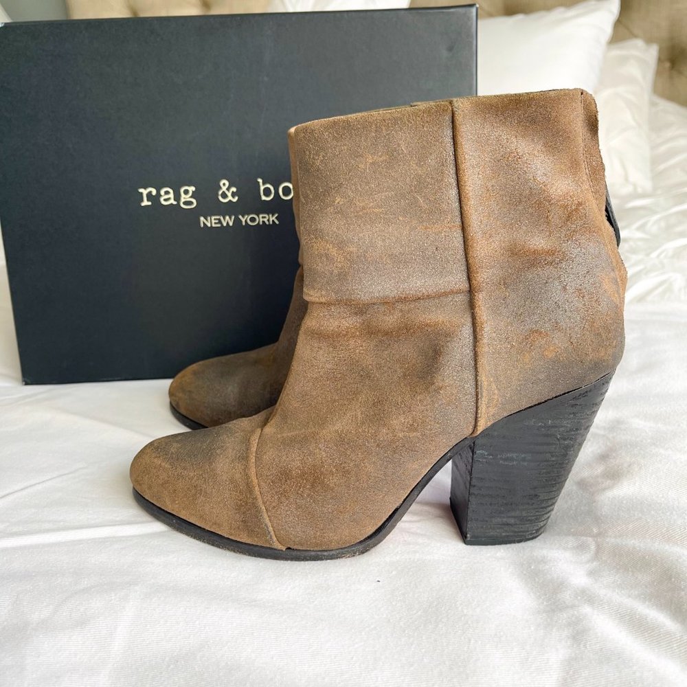 rag & bone Classic Newbury Boot in Metal Taupe Sz 39 (9) - Picture 2 of 11